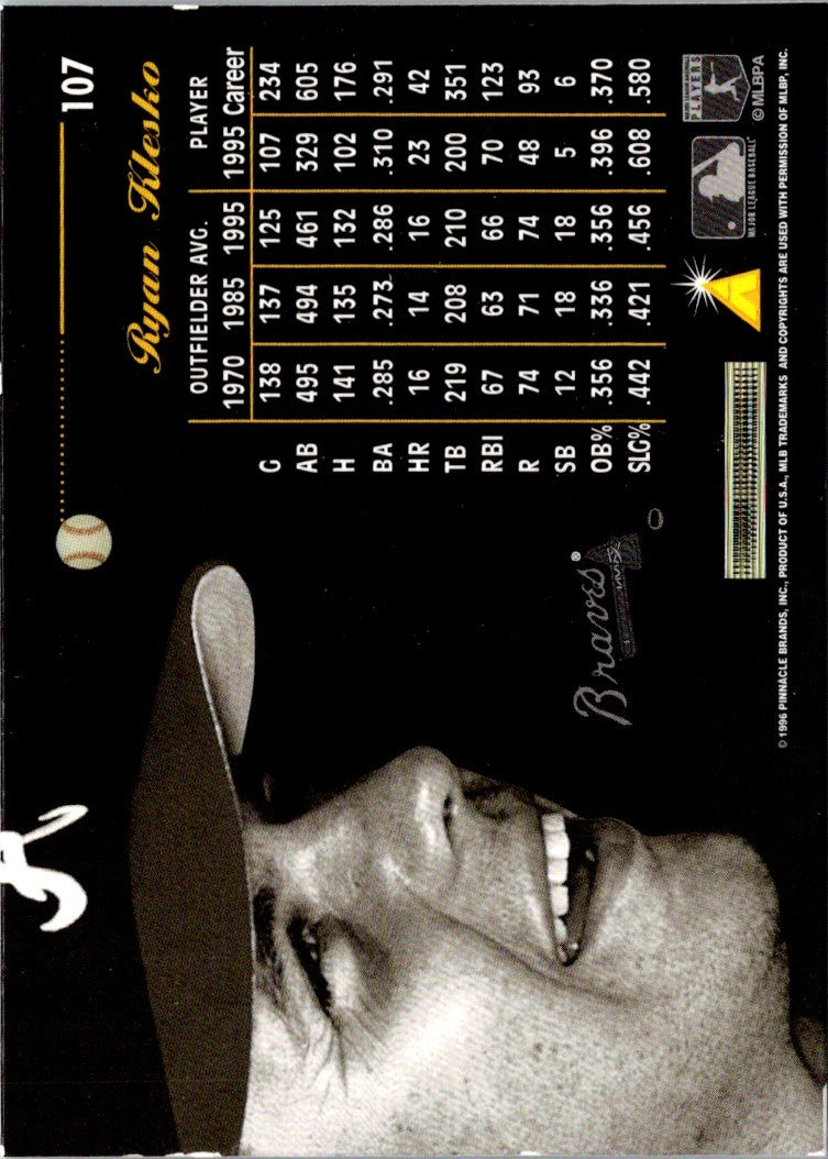 1996 Pinnacle Aficionado Ryan Klesko