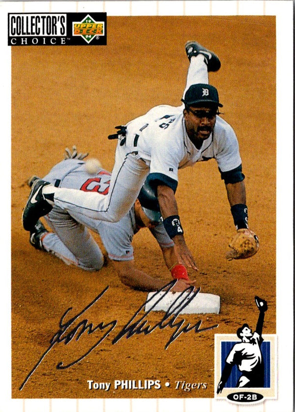 1994 Collector's Choice Tony Phillips #230 Silver Signature