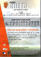 2017 Finest Johnny Cueto #81