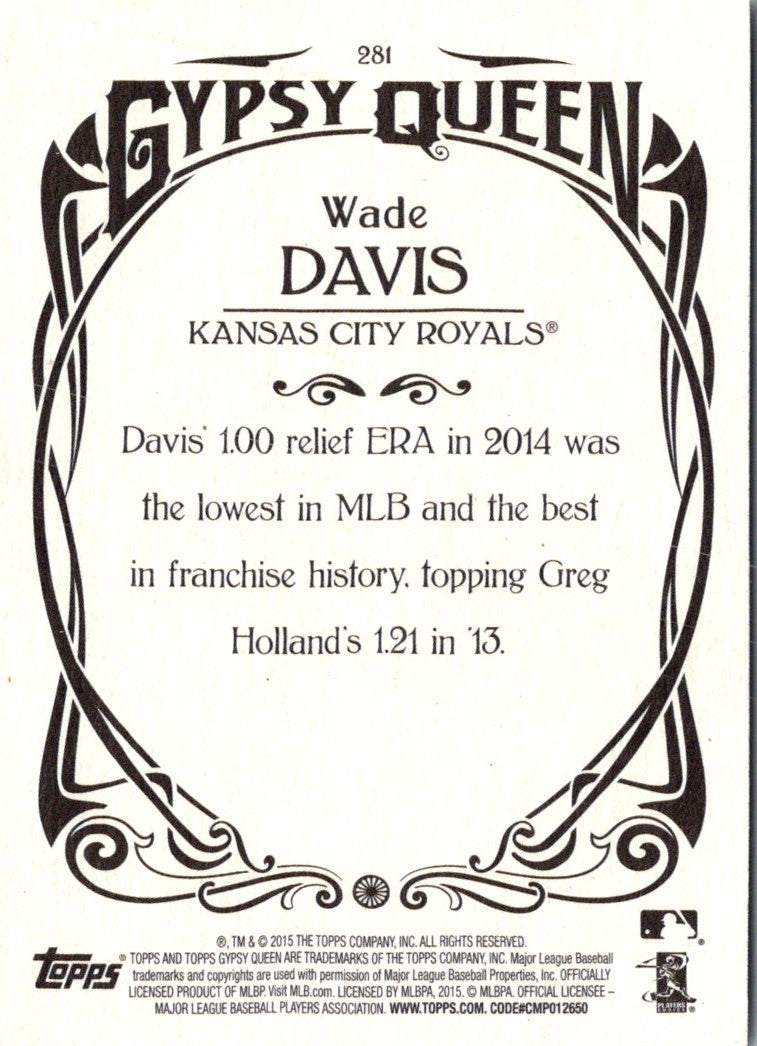 2015 Topps Gypsy Queen Wade Davis