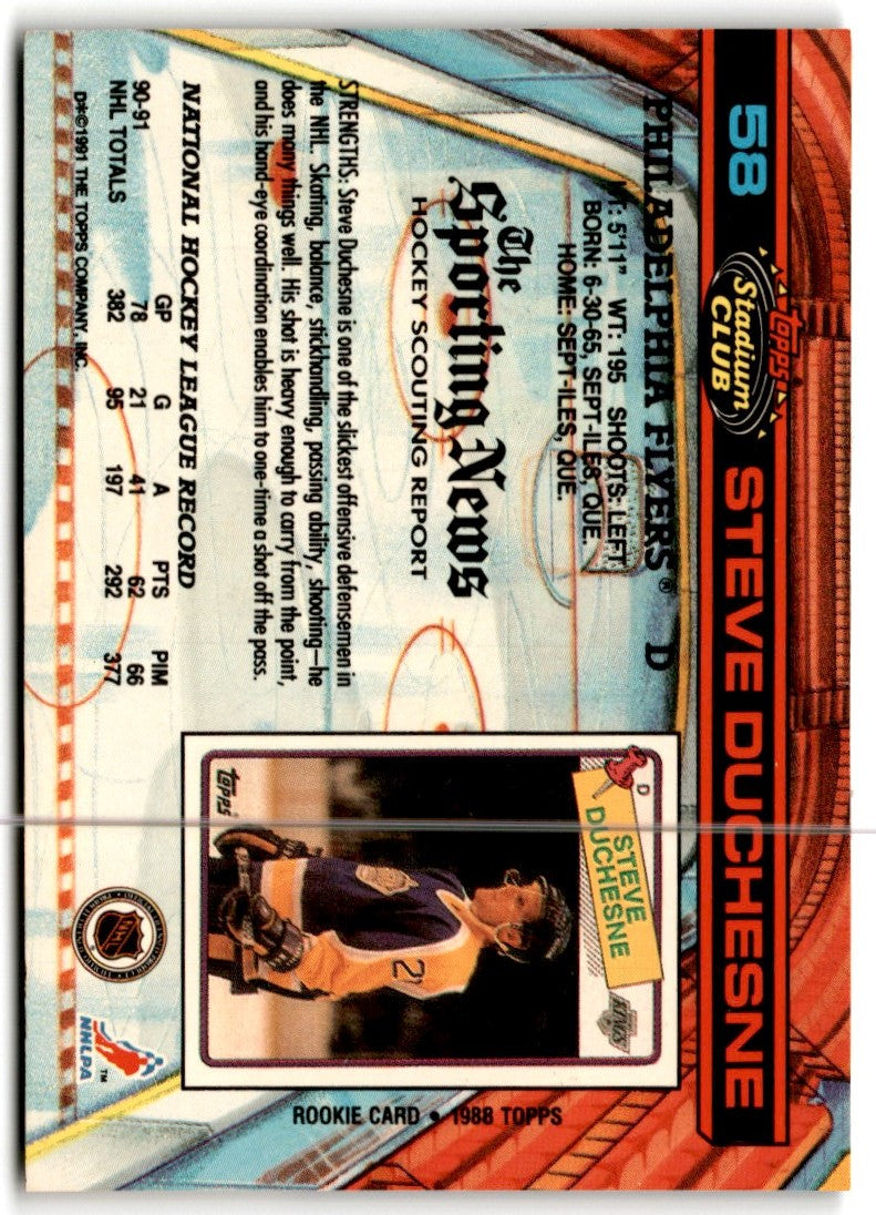 1991 Stadium Club Steve Duchesne