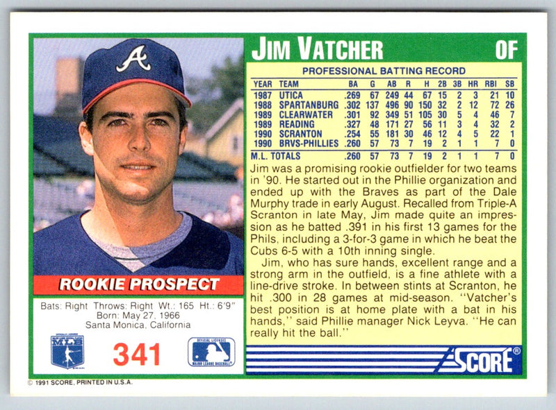 1991 Score Jim Vatcher