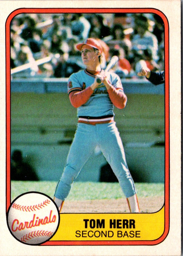 1981 Fleer Tom Herr #550