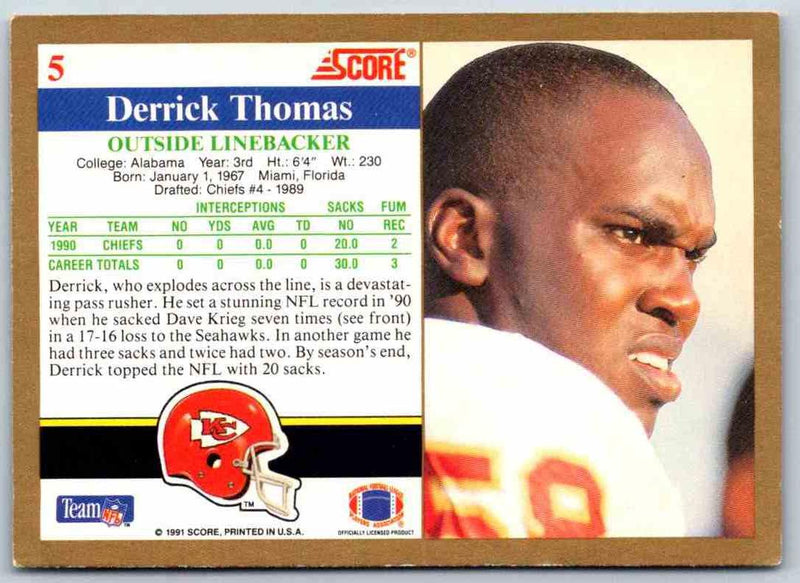 1991 Score Derrick Thomas