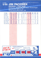 1987 Fleer Update Glossy Jim Paciorek #U-95