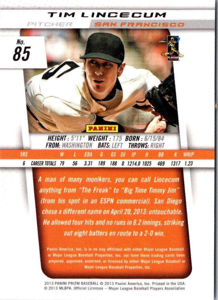 2013 Panini Prizm Tim Lincecum