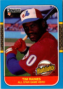 1987 Donruss Highlights Tim Raines