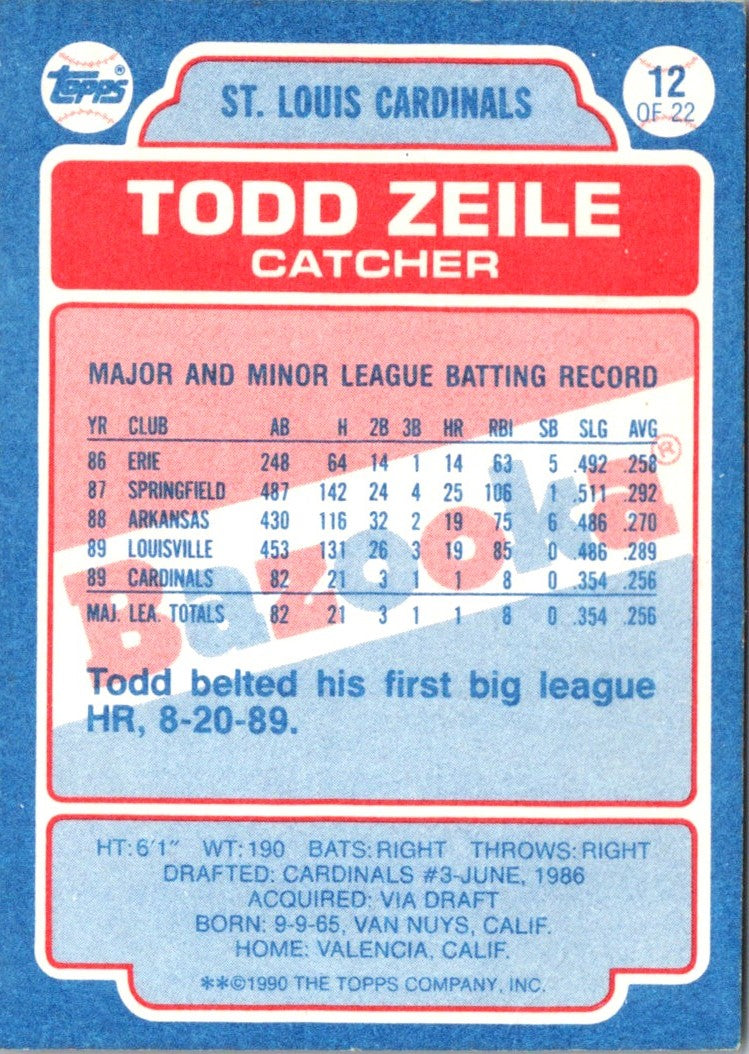 1990 Topps Bazooka Todd Zeile