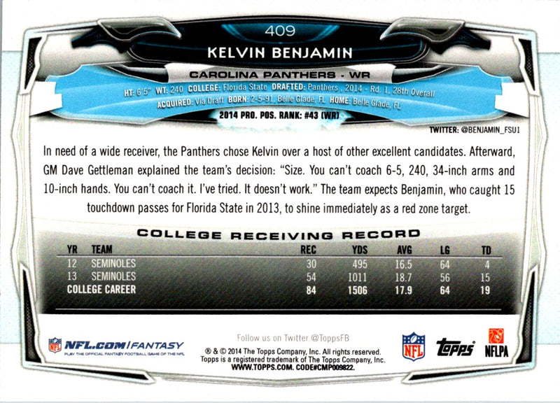 2014 Topps Kelvin Benjamin