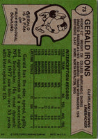 1978 Topps Gerald Irons #73