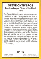 1987 Donruss Highlights Steve Ontiveros #15