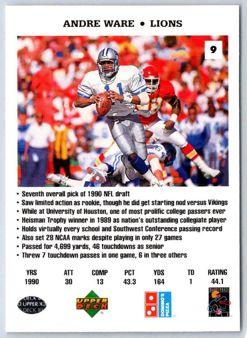 1991 Domino's The Quarterbacks Andre Ware
