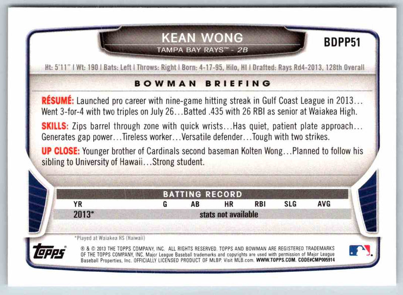 2014 Bowman Kean Wong