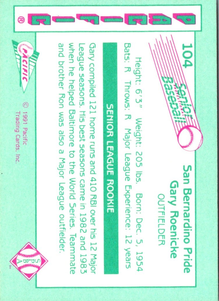 1991 Pacific Senior League Gary Roenicke