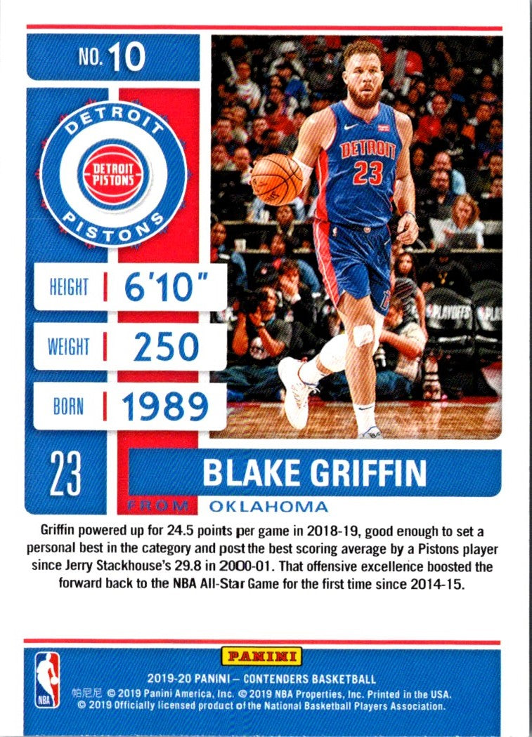 2019 Panini Contenders Blake Griffin