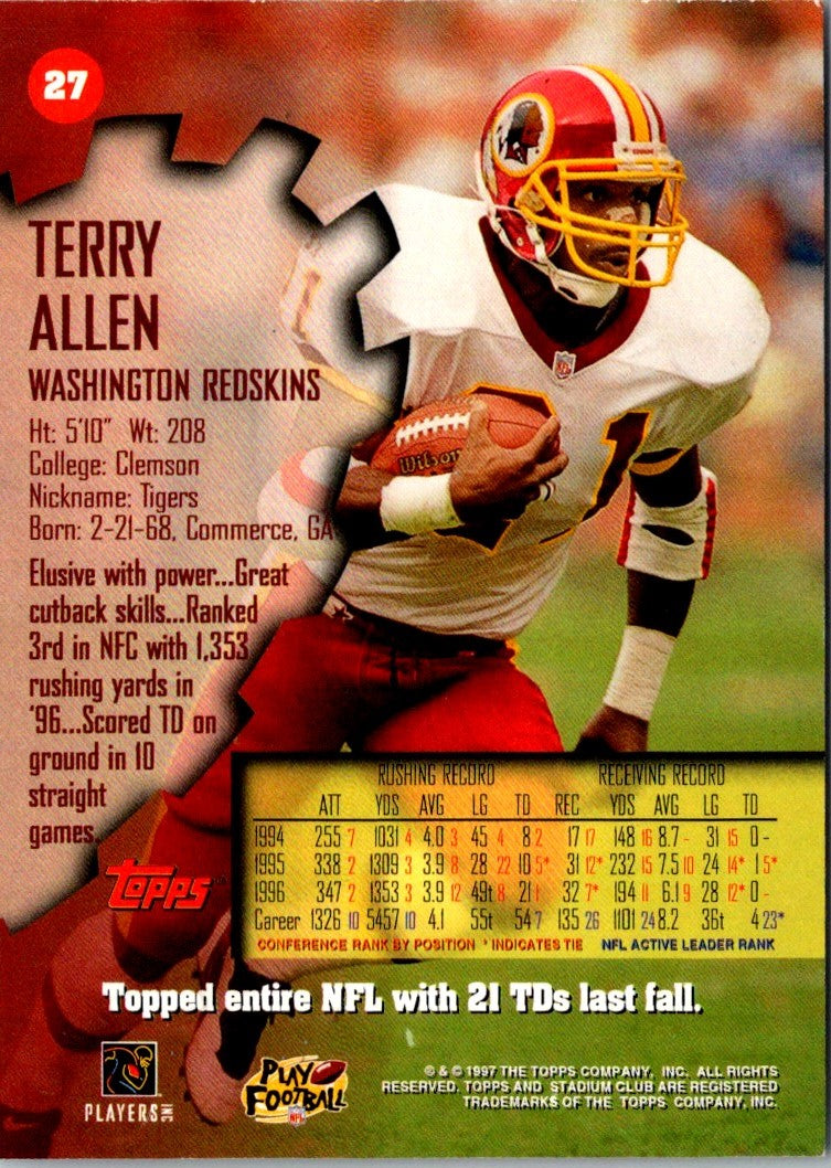 1997 Stadium Club Terry Allen