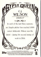 2015 Topps Gypsy Queen C.J. Wilson #280