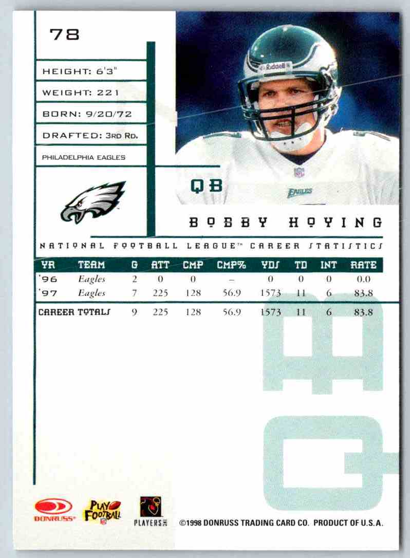 1998 Leaf Rookies And Stars Bobby Hoying