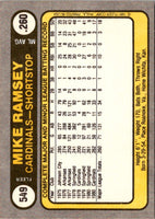 1981 Fleer Mike Ramsey #549 Rookie