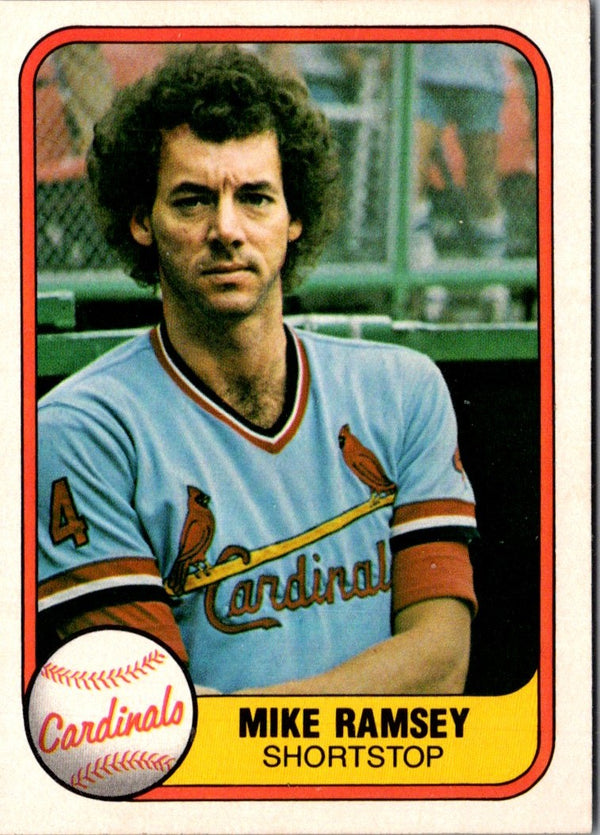 1981 Fleer Mike Ramsey #549 Rookie