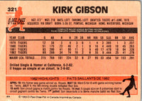 1983 O-Pee-Chee Kirk Gibson #321