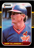 1987 Donruss Andy Allanson #95 Rookie