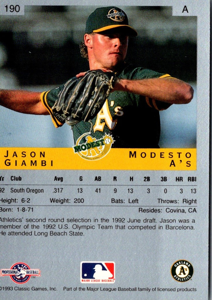 1993 Classic Best Jason Giambi
