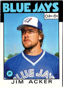 1986 O-Pee-Chee Jim Acker