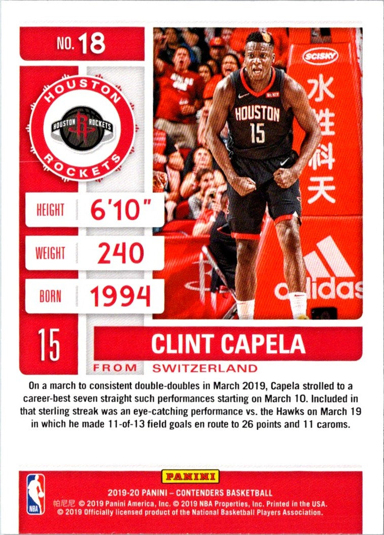 2019 Panini Contenders Clint Capela