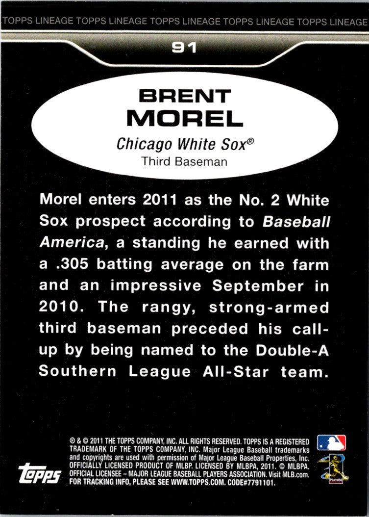 2011 Topps Lineage Brent Morel