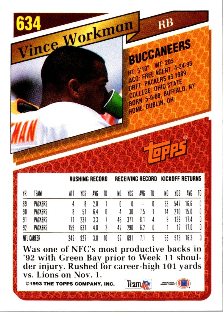 1993 Topps Gold Vince Workman