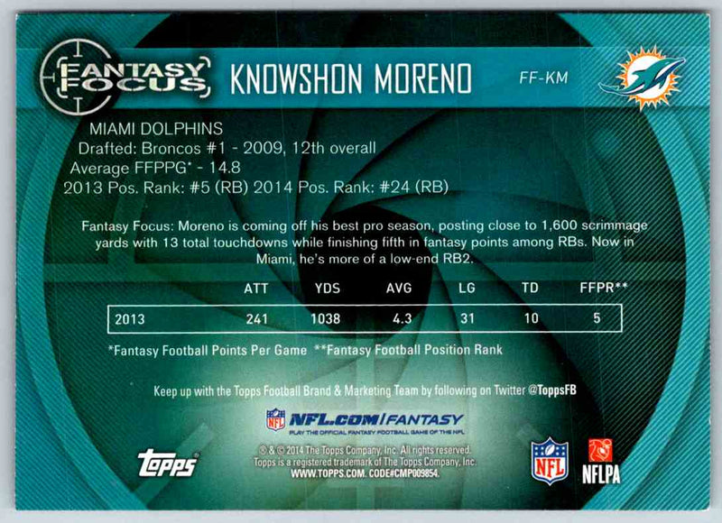 2014 Topps Knowshon Moreno