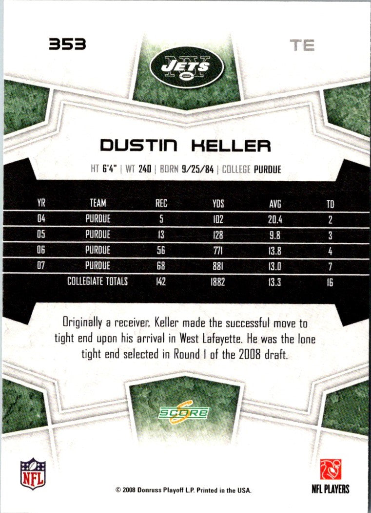 2008 Score Dustin Keller