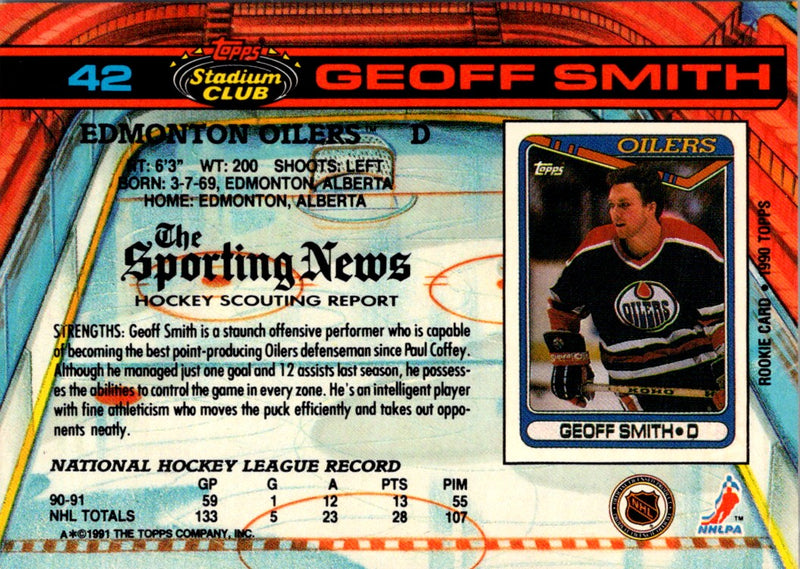 1991 Stadium Club Geoff Smith