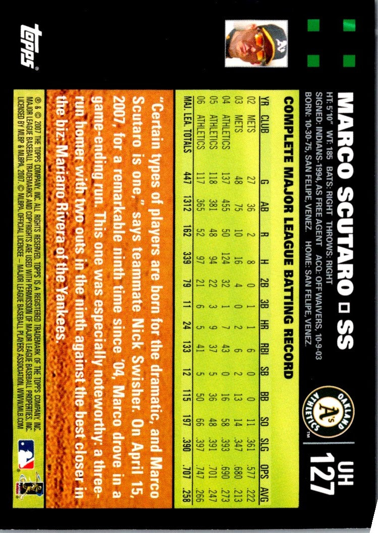 2007 Topps Updates & Highlights Marco Scutaro