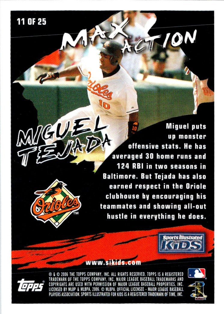 2006 Topps Opening Day Sports Illustrated For Kids Miguel Tejada