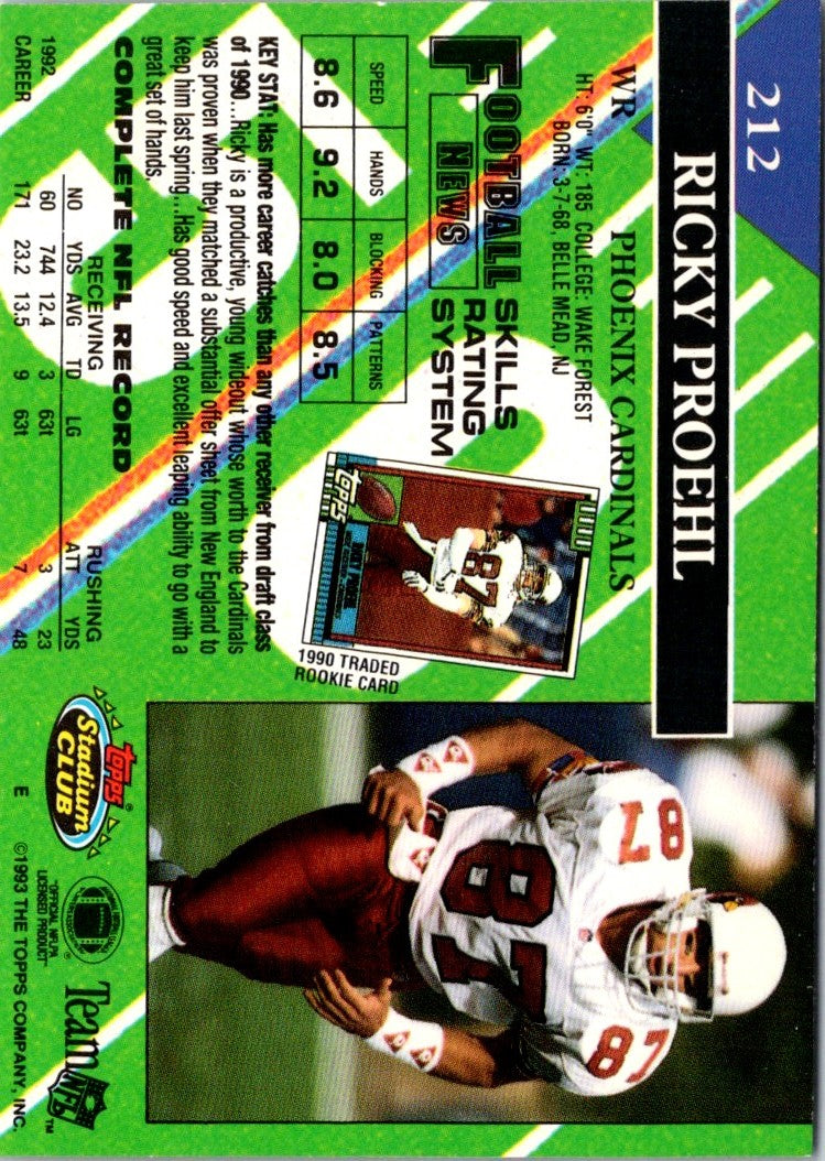 1993 Stadium Club Super Teams Bowl Ricky Proehl