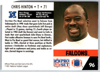 1991 Pro Set Chris Hinton #96