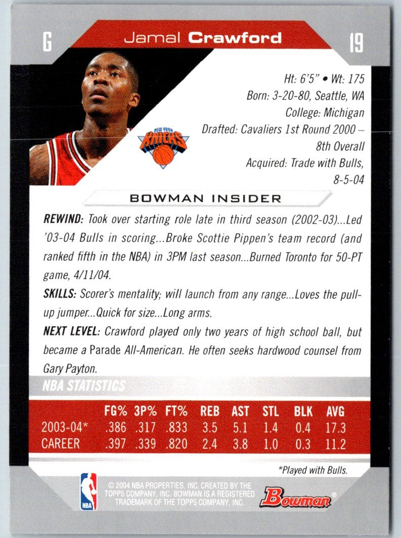 2004 Bowman Jamal Crawford