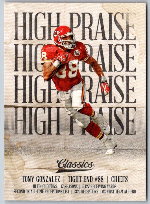 2018 Panini Classics High Praise Tony Gonzalez #9