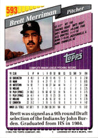 1993 Topps Gold Brett Merriman #593 Rookie