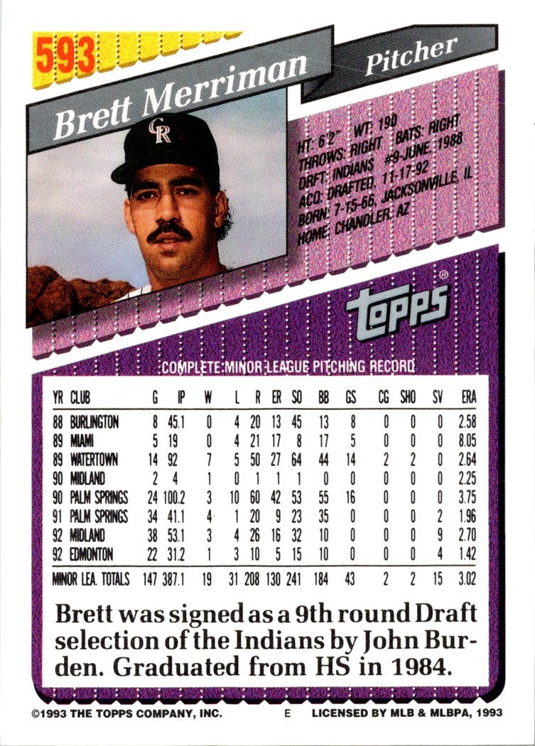 1993 Topps Gold Brett Merriman