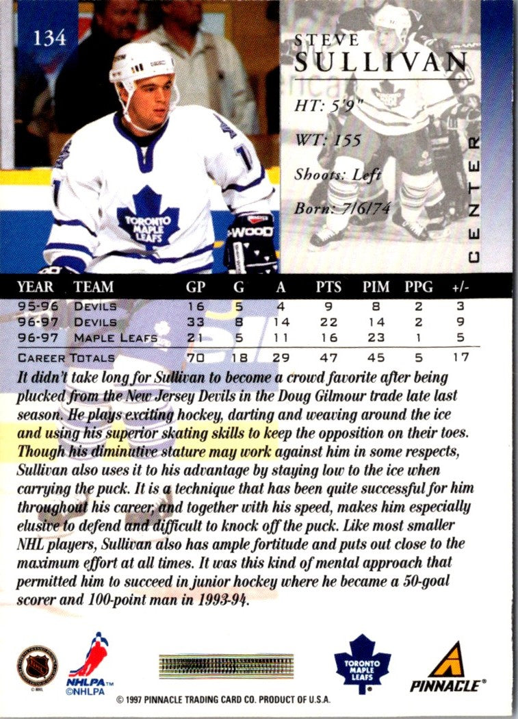 1997 Pinnacle Steve Sullivan
