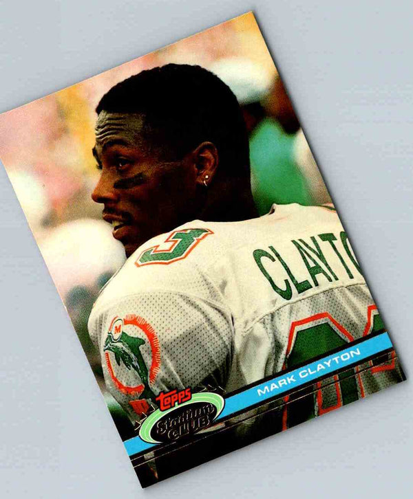 1991 Topps Stadium Club Football Mark Clayton #385