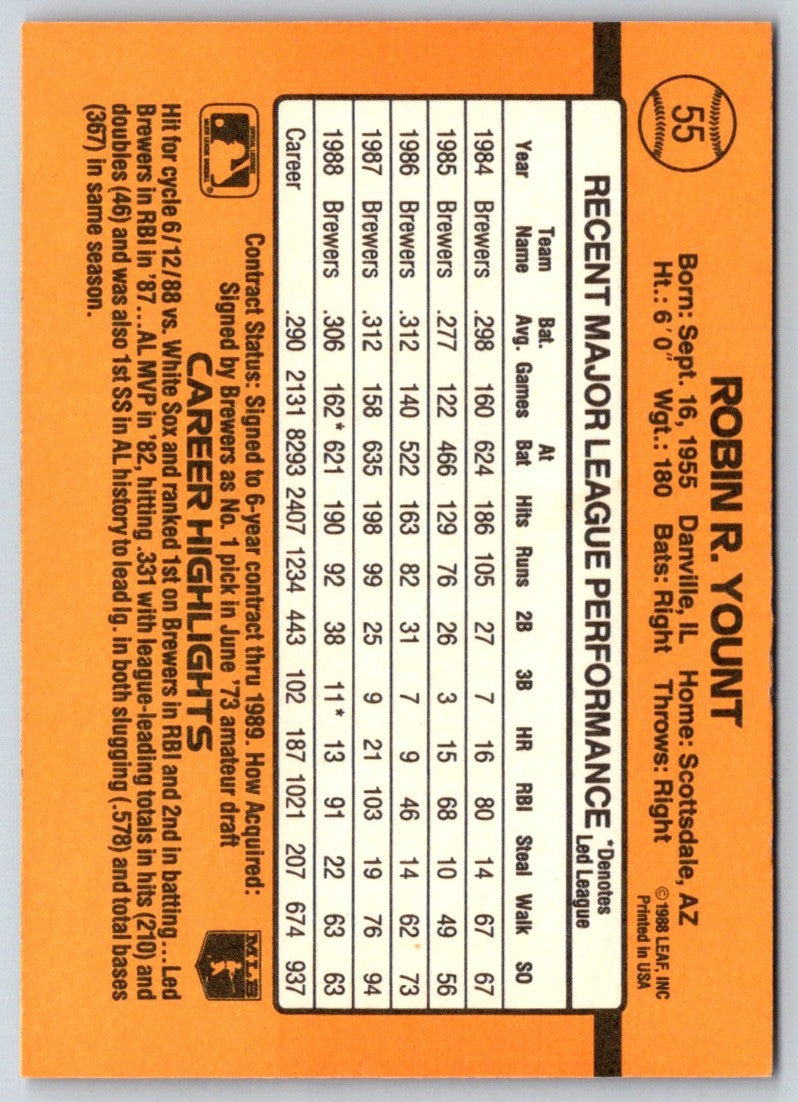 1989 Donruss Robin Yount