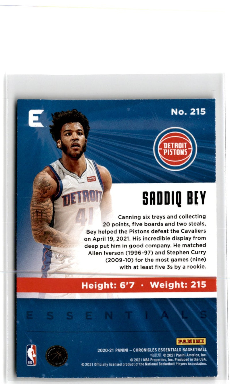 2020 Panini Chronicles Saddiq Bey