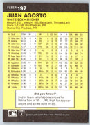 1986 Fleer Juan Agosto