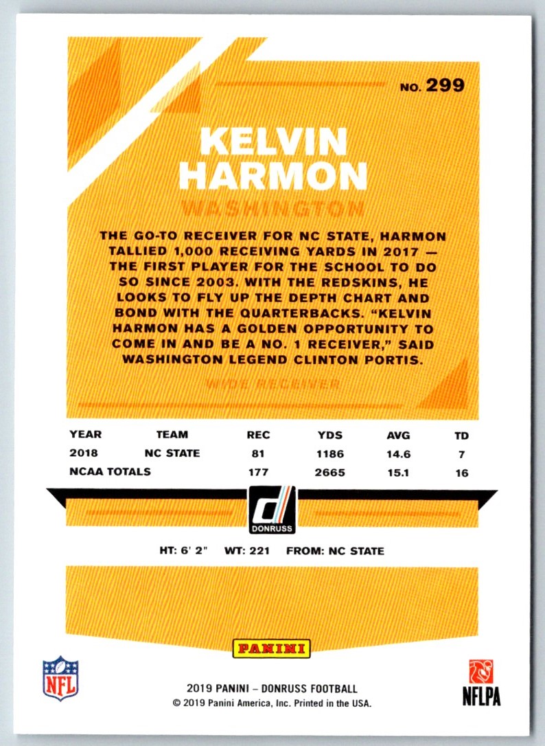 2019 Donruss Blue Press Proof Kelvin Harmon