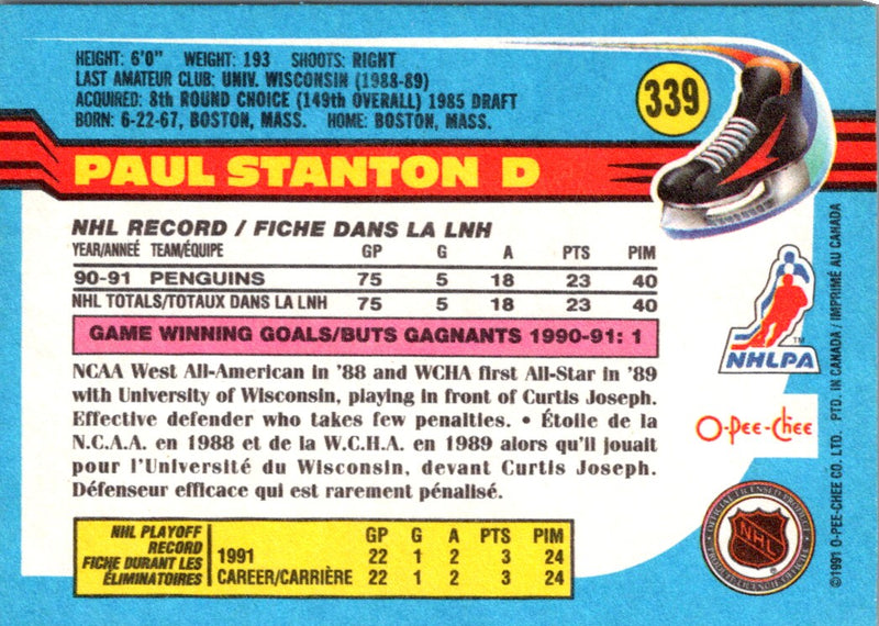 1991 O-Pee-Chee Paul Stanton