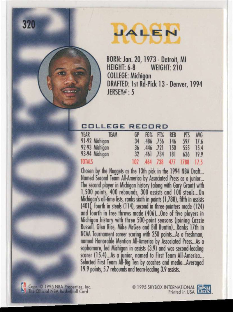 1994 Hoops Jalen Rose